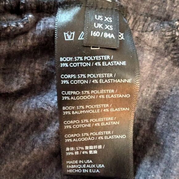 Urban Outfitters Navy grey colorblock slouchy Marled Cropped oversized hoodie - Picture 3 of 9